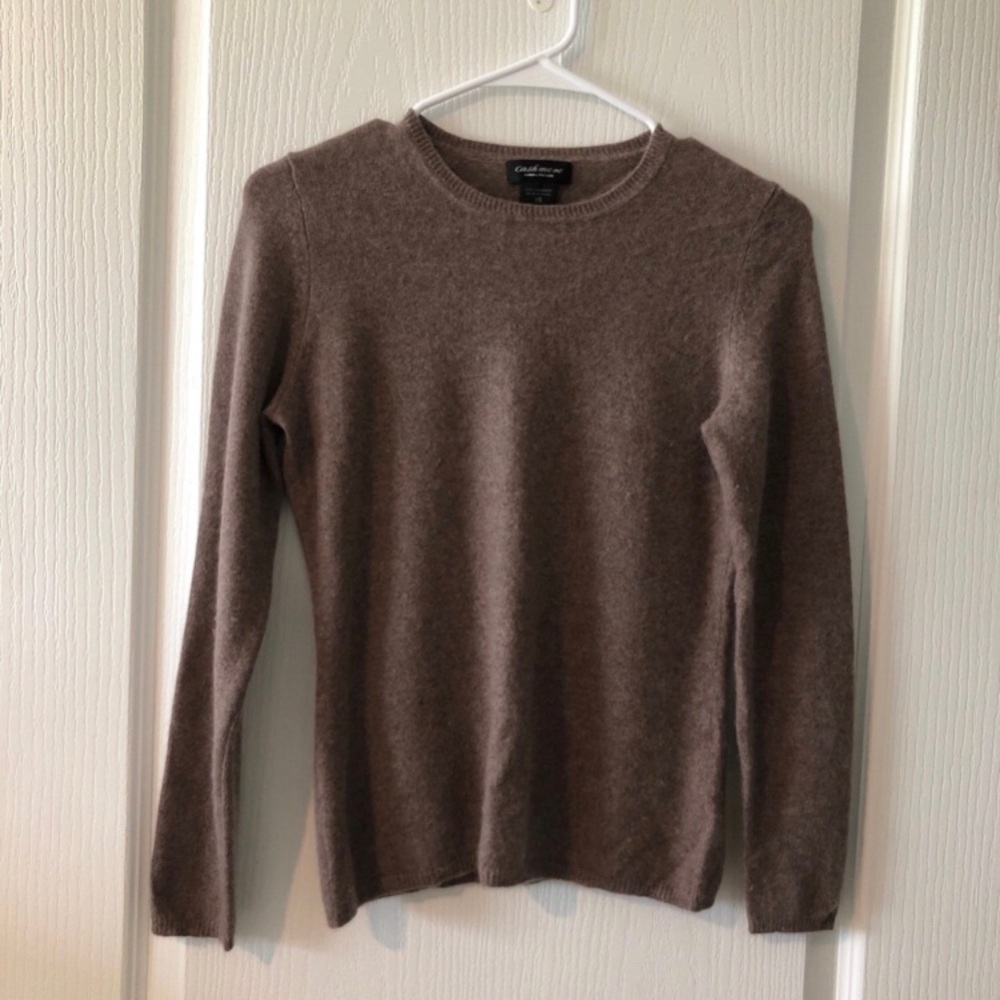 Lord & Taylor Cashmere Tan Sweater XS
